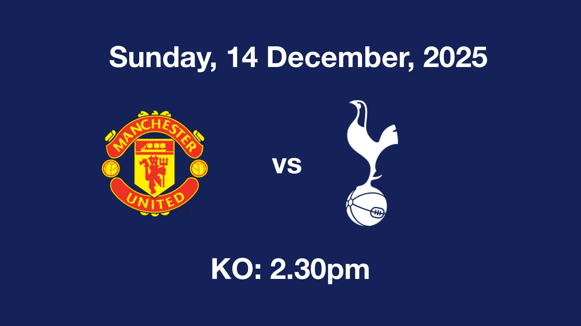 Man Utd vs Spurs